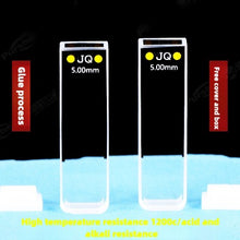 Load image into Gallery viewer, 5mm Path Length Quartz Cuvette - Data-Accurate, JGS1 Material, High Transmittance, Two-Sided Illumination, 1.75ml Capacity, UV Transparent