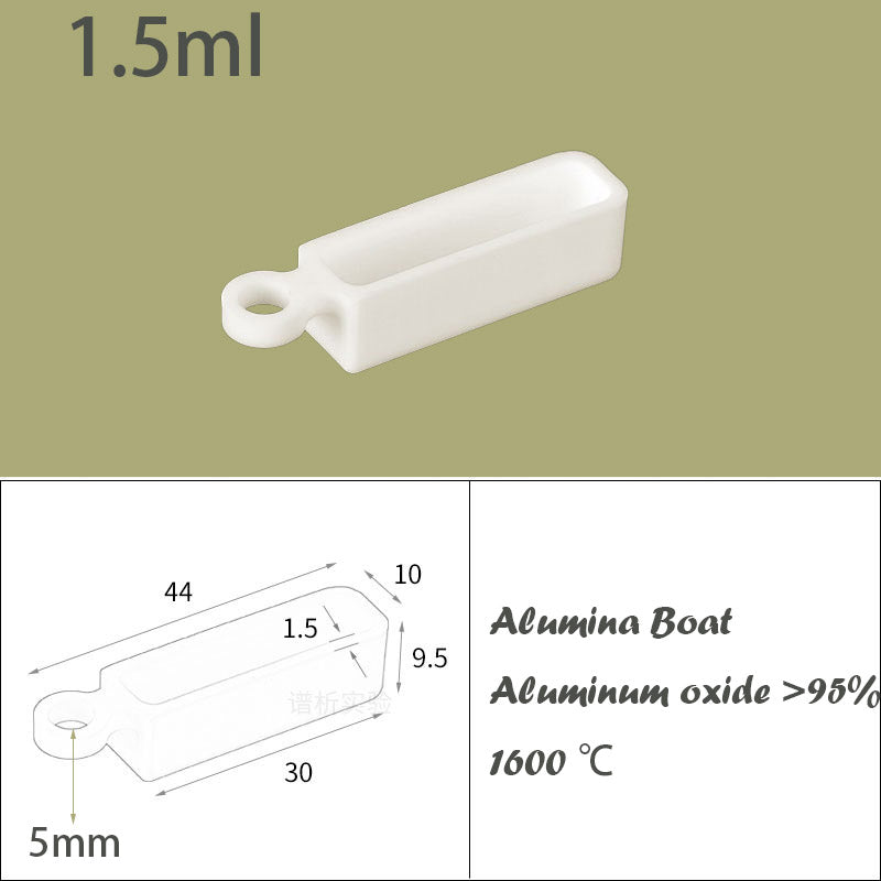 Research-Grade 99% Alumina Mullite Boat, Tube Furnace Refractory Crucible Resistant to 1600°C~1750°C, Ideal Lab Companion