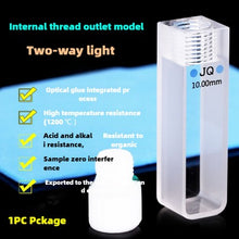 Charger l&#39;image dans la galerie, Quartz Cuvette for Spectrophotometer - 10mm Path Length, 20/30/40/50mm Dimensions, 1cm UV/Visible, Heat-Resistant, High Transmittance, Compatible with 751/752 Models