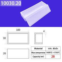 Load image into Gallery viewer, Alumina square crucible 100*30*20mm 28ml  Professional Melting Square Quartz Crucible, 1600°C Working Temperature, Preferred for Induction Furnaces