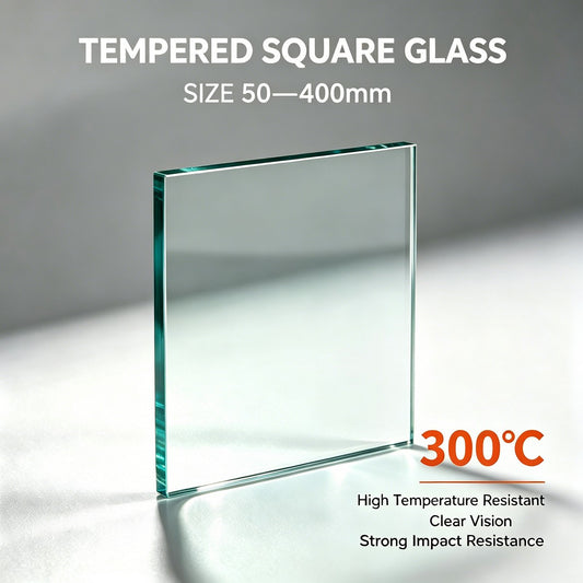 Standard Tempered Square Sight Glass | 300°C High Temperature Industrial Observation Window Plate
