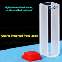 Load image into Gallery viewer, Quartz Cuvette for Spectrophotometer - 10mm Path Length, 20/30/40/50mm Dimensions, 1cm UV/Visible, Heat-Resistant