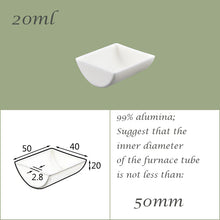 Laden Sie das Bild in den Galerie-Viewer, 【Lab Essential】99% Alumina Boat, 1600-1750°C High-Temperature Resistant, Half-Round Mullite Crucible，10~1000ml