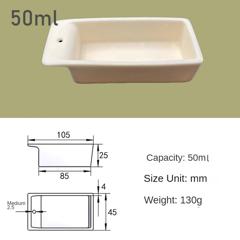 Alumina Boats/Crucibles, Temperature Resistant up to 1750°C, 2ml~150ml Capacity, Research Grade Ceramic Containers,99.9% si2o3