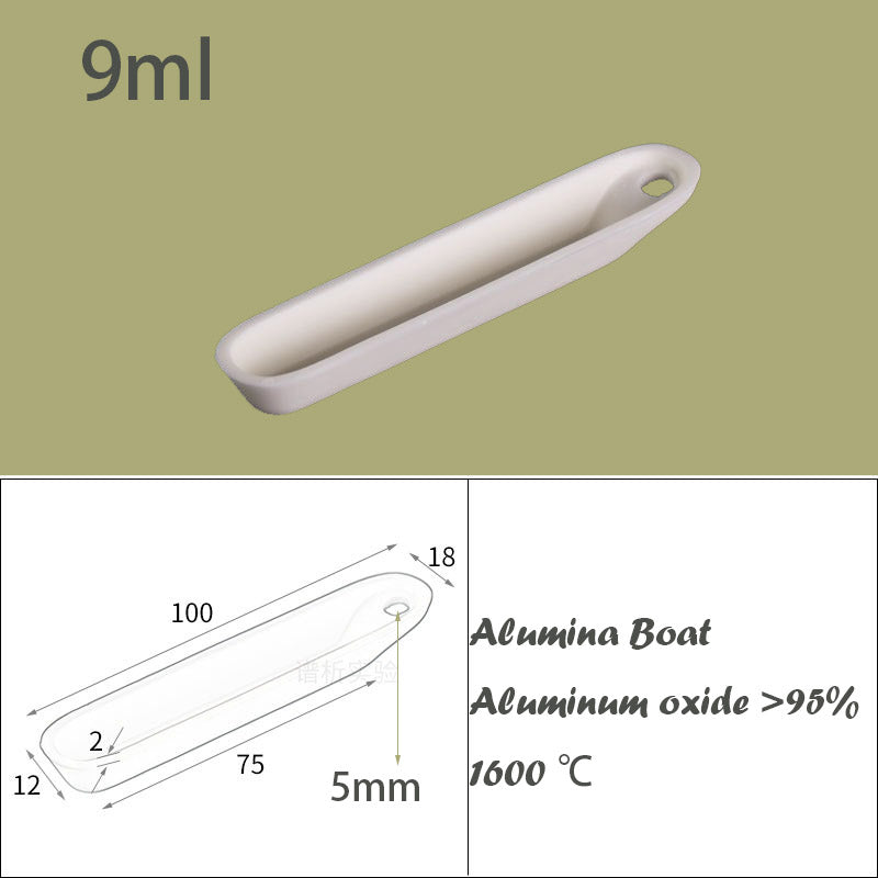 Research-Grade 99% Alumina Mullite Boat, Tube Furnace Refractory Crucible Resistant to 1600°C~1750°C, Ideal Lab Companion