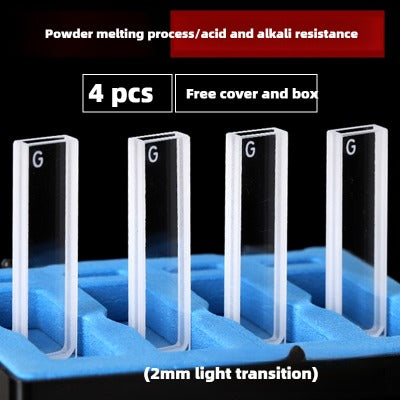 Glass Cuvettes for 20mm, 30mm, 40mm, 50mm Path Length - High Transmittance, 1cm Light Path, 3.5ml Capacity, Two-Sided Illumination, Suitable for 721/752 Spectrophotometers, Pesticide Residue Detection