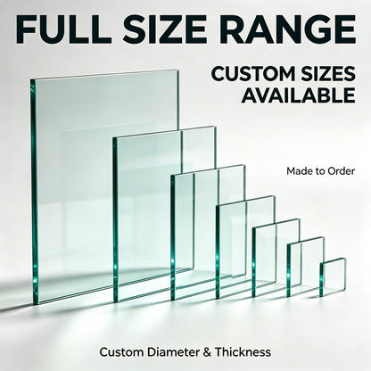 Standard Tempered Square Sight Glass | 300°C High Temperature Industrial Observation Window Plate