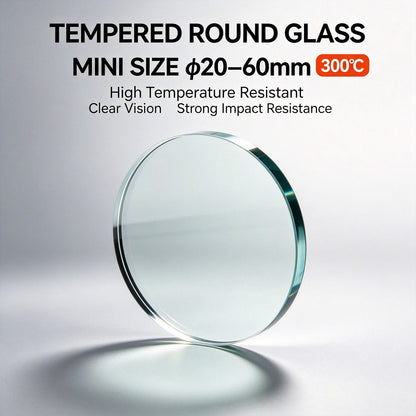 Mini tempered round sight glass φ20–60mm, heat resistant to 300°C, high transparency for small instruments