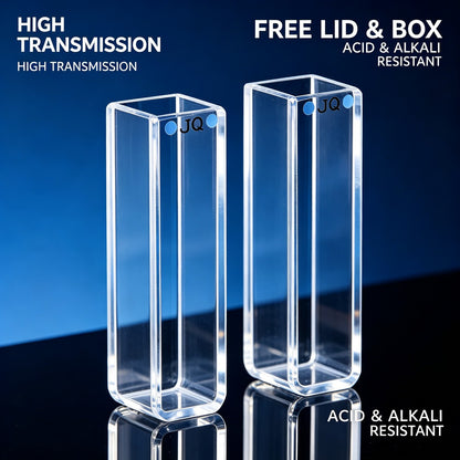 10mm high transmittance 2-path quartz cuvettes 2pcs acid resistant