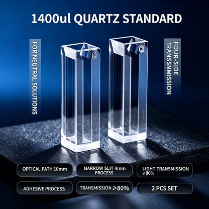 1400ul 4-path basic quartz cuvettes non acid resistant 2pcs
