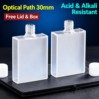 30mm screw cap 2-path powder fused quartz cuvettes 2pcs