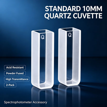 350ul–1750ul Micro Volume 2-Window Quartz Cuvette 2 Pcs Pack, Basic / Standard / Export Grade, Acid & Alkali Resistant Optional Lab Trace Cell