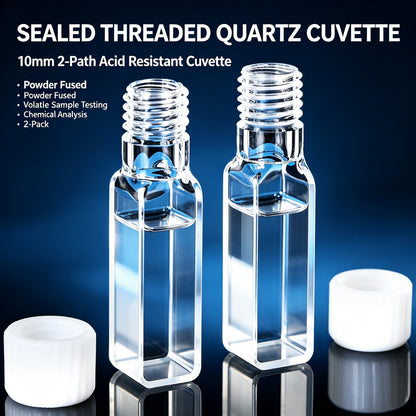 350ul–1750ul Micro Volume 2-Window Quartz Cuvette 2 Pcs Pack, Basic / Standard / Export Grade, Acid & Alkali Resistant Optional Lab Trace Cell