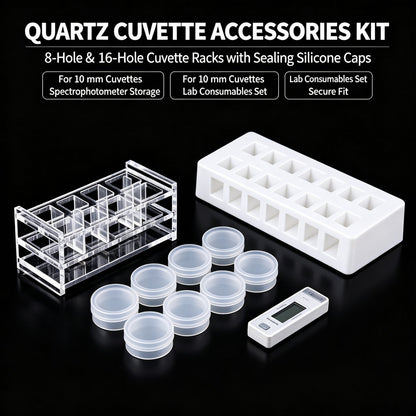350ul–1750ul Micro Volume 2-Window Quartz Cuvette 2 Pcs Pack, Basic / Standard / Export Grade, Acid & Alkali Resistant Optional Lab Trace Cell