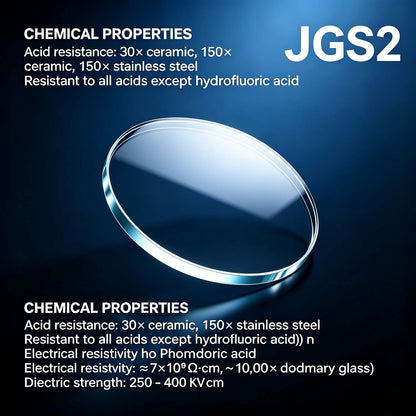 Chemical properties of round JGS2 quartz glass