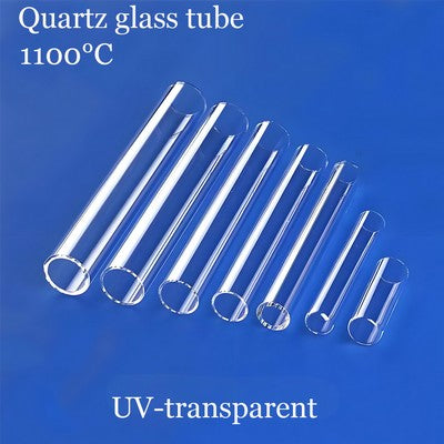 JGS2 Quartz Glass Tube High Temp Resistance 1200°C | UV/IR Optical Grade | Lab/Semiconductor/Lighting Use | Custom Sizes