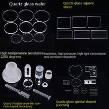 Laden Sie das Bild in den Galerie-Viewer, 4 Stück -2 mm Durchmesser Quarzglasplatten/ultradünnes experimentelles Glas/hohe Lichtdurchlässigkeit/hohe Temperaturbeständigkeit/UV-Lichtdurchlässigkeit/runde Quarzglasplatten/Fensterlinsen/kundenspezifische Quarzglasplatten