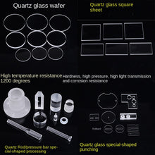 Load image into Gallery viewer, φ90.0mm uv Quartz glass Plates- Exceptional Light Transmission, Heat &amp; UV Resistant, Acid &amp; Alkali Proof, Accepts Custom Sizes