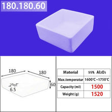 Load image into Gallery viewer, 180*180*60mm 1500ml  Industrial Grade 99% Alumina Square Quartz Crucible, Premium for Induction Furnace Melting