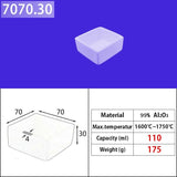 Alumina square crucible 70*70*30mm110ml  99% Alumina Reinforced Square Quartz Crucible, Suited for High-End Induction Furnace Applications