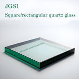 Carrés CrystalClear | Carreaux de verre de quartz JGS1 de qualité supérieure, transmission lumineuse élevée de 92 %, résistant à la chaleur jusqu'à 1 200 °C, transparent UV 185-2500 nm, tailles personnalisées 4-155 mm, T 0,1/0,2/0,3/0,5 mm