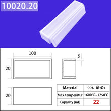 Load image into Gallery viewer, 100*20*20mm 22ml  Professional Melting Square Quartz Crucible, 1600°C Working Temperature, Preferred for Induction Furnaces