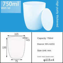 Load image into Gallery viewer, 750ml Alumina Crucibles| Acid-Resistant Alumina Crucibles – Ideal for Geochemical Sample Preparation