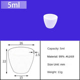 10pcs 5ml Alumina Crucibles|Premium 99% Alumina Crucibles for High-Temperature Applications