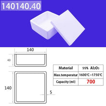 Load image into Gallery viewer, 140*140*40mm 700ml  Industrial Grade 99% Alumina Square Quartz Crucible, Premium for Induction Furnace Melting
