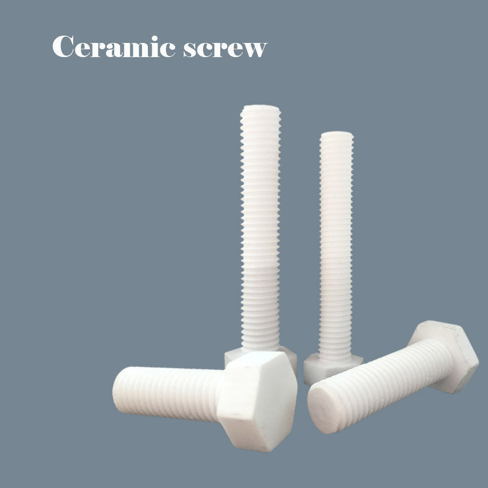 High-Performance Alumina-Zirconia Ceramic Screw: Heat-Resistant, Anti-Corrosion, Insulating - Single Pack/Customizable