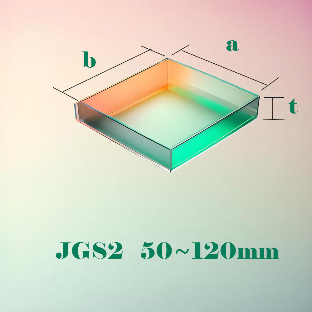 JGS2 Fused Quartz Glass Panels, Custom Sizes 50mm-120mm, >90% High Light Transmission, UV-Transparent, Heat-Resistant