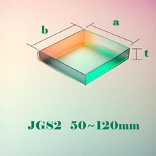 Load image into Gallery viewer, JGS2 Fused Quartz Glass Panels, Custom Sizes 50mm-120mm, &gt;90% High Light Transmission, UV-Transparent, Heat-Resistant