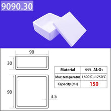 Laden Sie das Bild in den Galerie-Viewer, 90*90*30mm150ml  Artisanal High-Temperature Square Quartz Crucible, 99% Alumina, Universal for Induction Furnaces