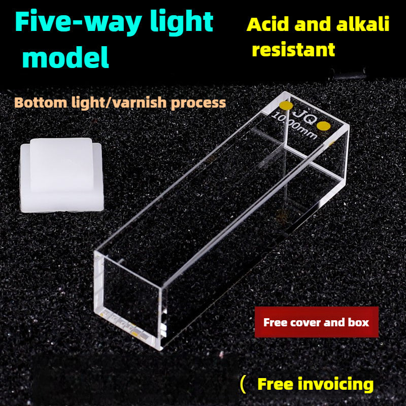 Quartz Fluorescence Cuvette - 4-Channel, 10mm Path Length, UV Transparent, Customizable for Atomic Fluorescence Spectrophotometer