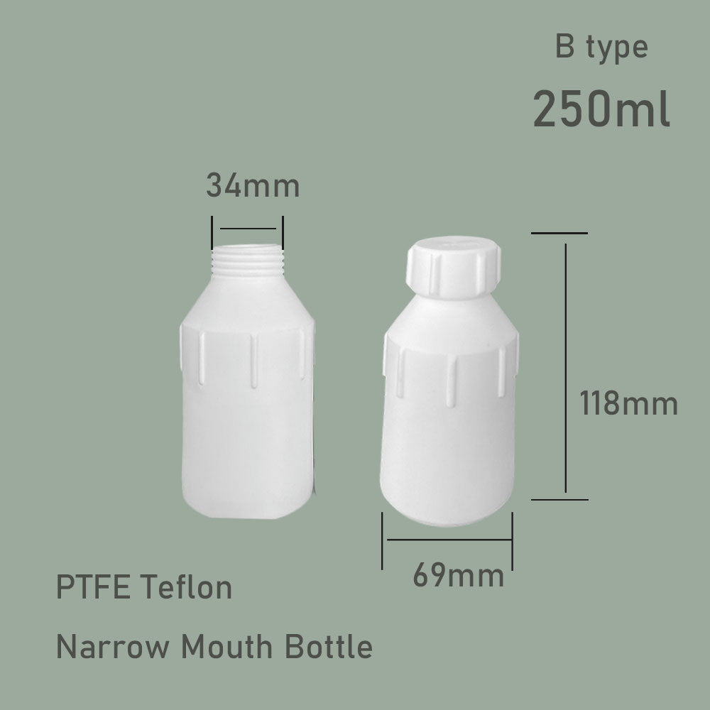 200ml/250ml PTFE (Teflon) Bottle with High/Low Temperature Resistance and Chemical Corrosion Resistance