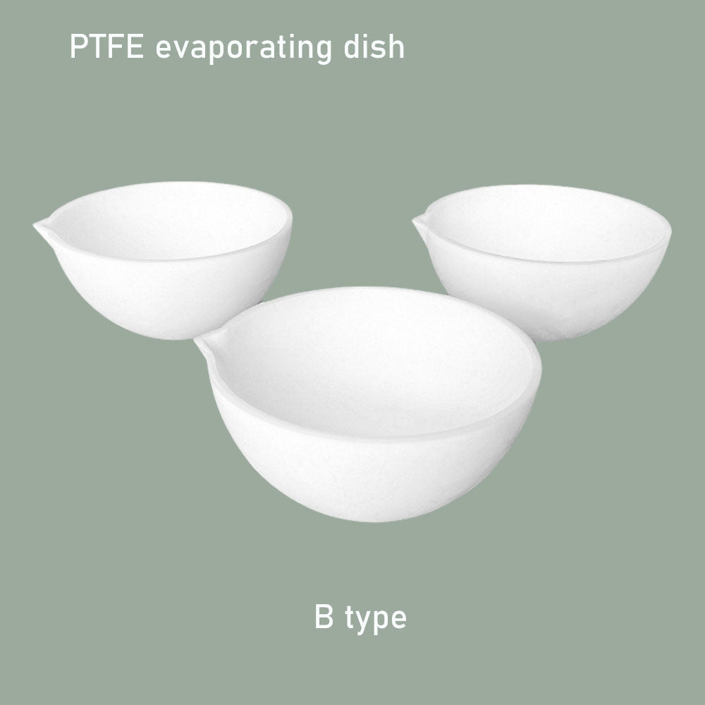 110ml/120ml/150ml PTFE Evaporating Dish - Flat Bottom Round High-Temperature Dish