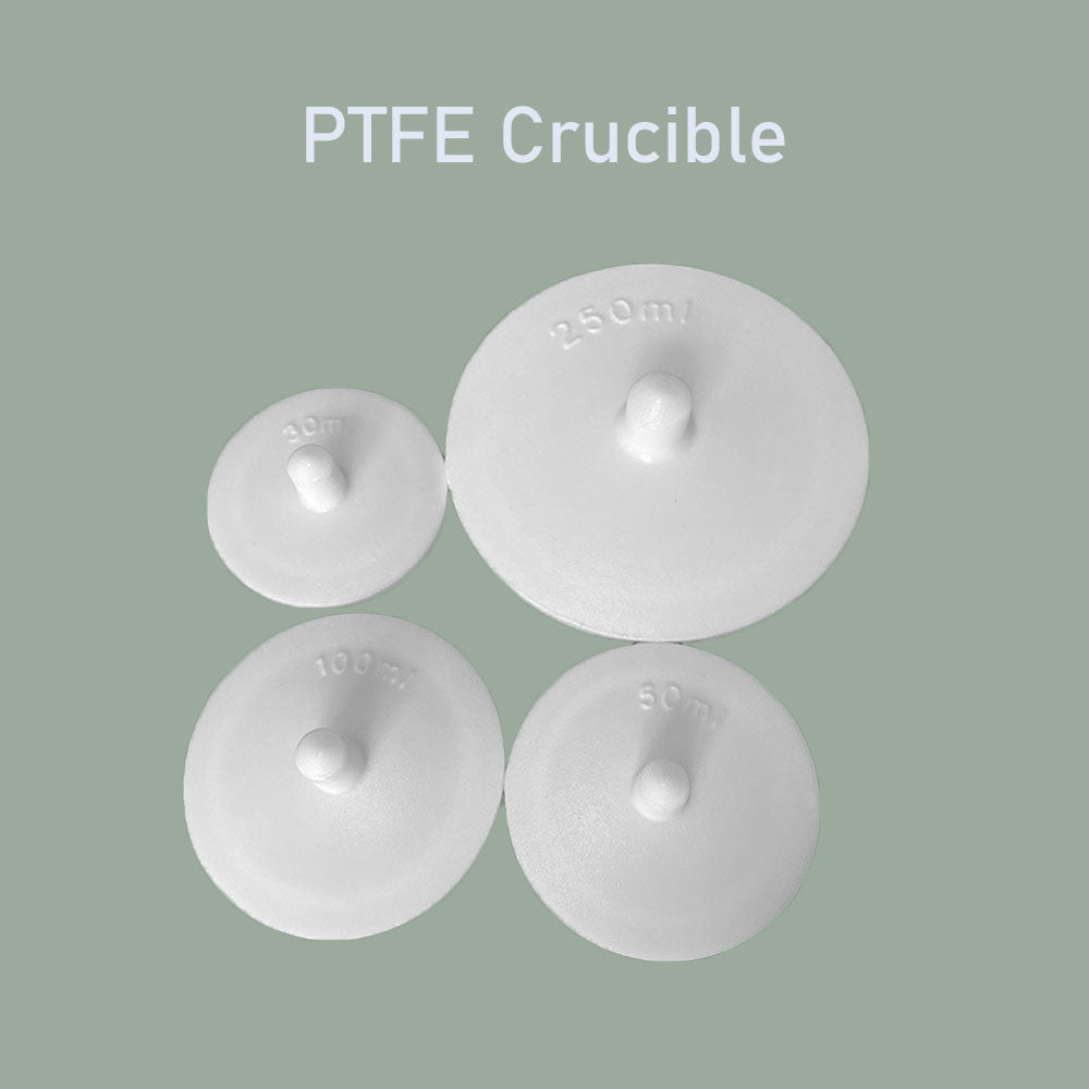 30ml/50ml/100ml/250ml F4 Teflon PTFE Crucible Polytetrafluoroethylene (PTFE) Crucible High-Temperature Teflon Crucible for Strong Acid and Alkali Experiments