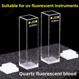 Quartz Fluorescence Cuvette - 4-Channel, 10mm Path Length, UV Transparent Sample Cell for Atomic Fluorescence Spectrophotometer