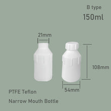 Load image into Gallery viewer, 100ml/150ml Chemically Resistant PTFE Narrow-Mouth Bottle|Temperature-Resistant Teflon Wide-Mouth Bottle