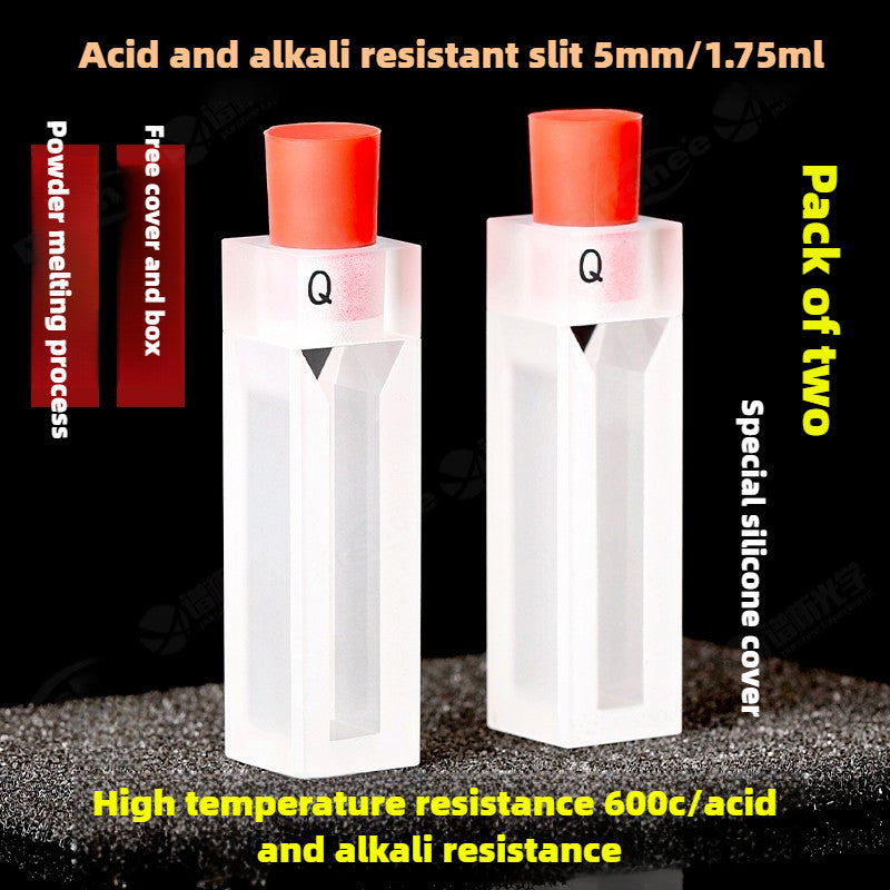 Quartz Cuvette - UV Transparent, Acid and Alkali Resistant, 10/20/30/50mm Path Length, 3.5ml High Transmittance