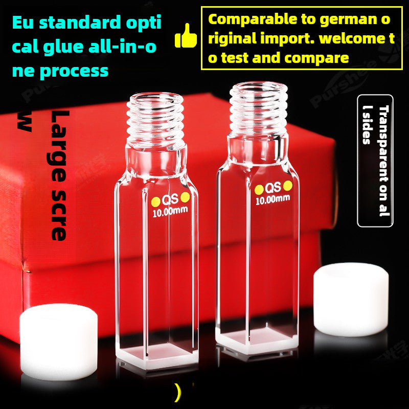 Quartz Fluorescence Cuvette - 4-Channel, 10mm Path Length for Atomic Fluorescence Spectrophotometer