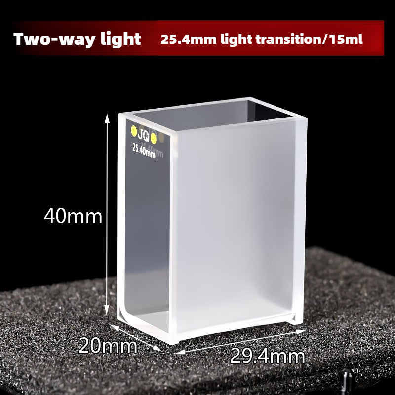 Quartz Lovibond Cuvette - 25.4mm Path Length, UV Transparent, Fused Bonding, Two-Sided Illumination