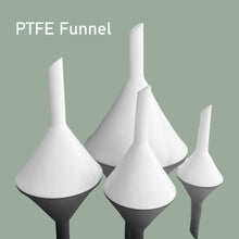 Load image into Gallery viewer, Teflon Cone PTFE Funnel PTFE Liquid Separation Teflon Funnel PTFE Triangular Funnel