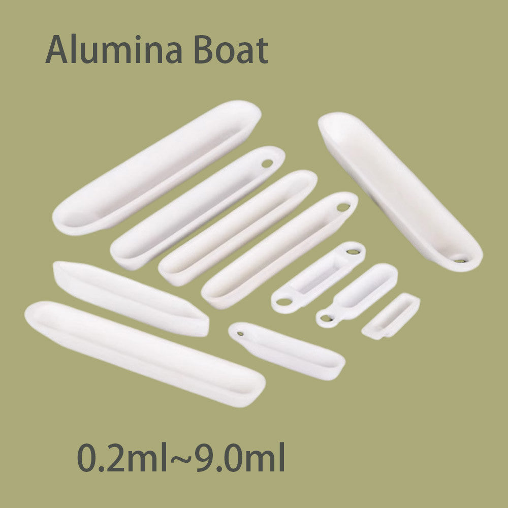 Research-Grade 99% Alumina Mullite Boat, Tube Furnace Refractory Crucible Resistant to 1600°C~1750°C, Ideal Lab Companion