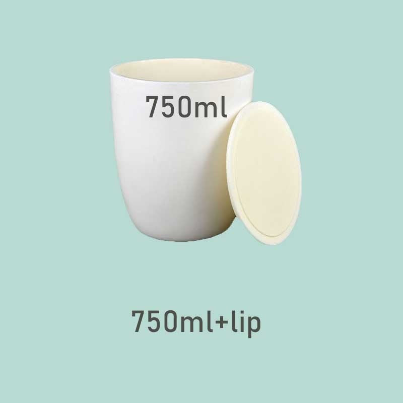 750Ml Corundum Crucible | Circular Arc with Lid | 99% Alumina | High Temperature Resistance 1650 ℃ | Muffle Furnace Container | Melting Gold and Silver Container | Large Capacity Alumina Crucible