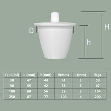 Load image into Gallery viewer, 30ml/50ml/100ml/250ml F4 Teflon PTFE Crucible Polytetrafluoroethylene (PTFE) Crucible High-Temperature Teflon Crucible for Strong Acid and Alkali Experiments