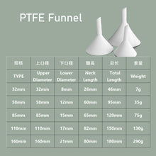 Load image into Gallery viewer, Teflon Cone PTFE Funnel PTFE Liquid Separation Teflon Funnel PTFE Triangular Funnel