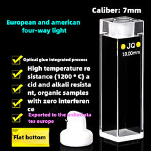 Load image into Gallery viewer, 10mm Quartz Cuvette - Fluorescence, Sealed, 3.5ml Capacity, Four-Sided Optical Path, High Transmittance