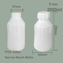 Load image into Gallery viewer, 2000ml Temperature Resistant PTFE (Teflon) Bottle - Corrosion Resistant to Strong Acids and Bases