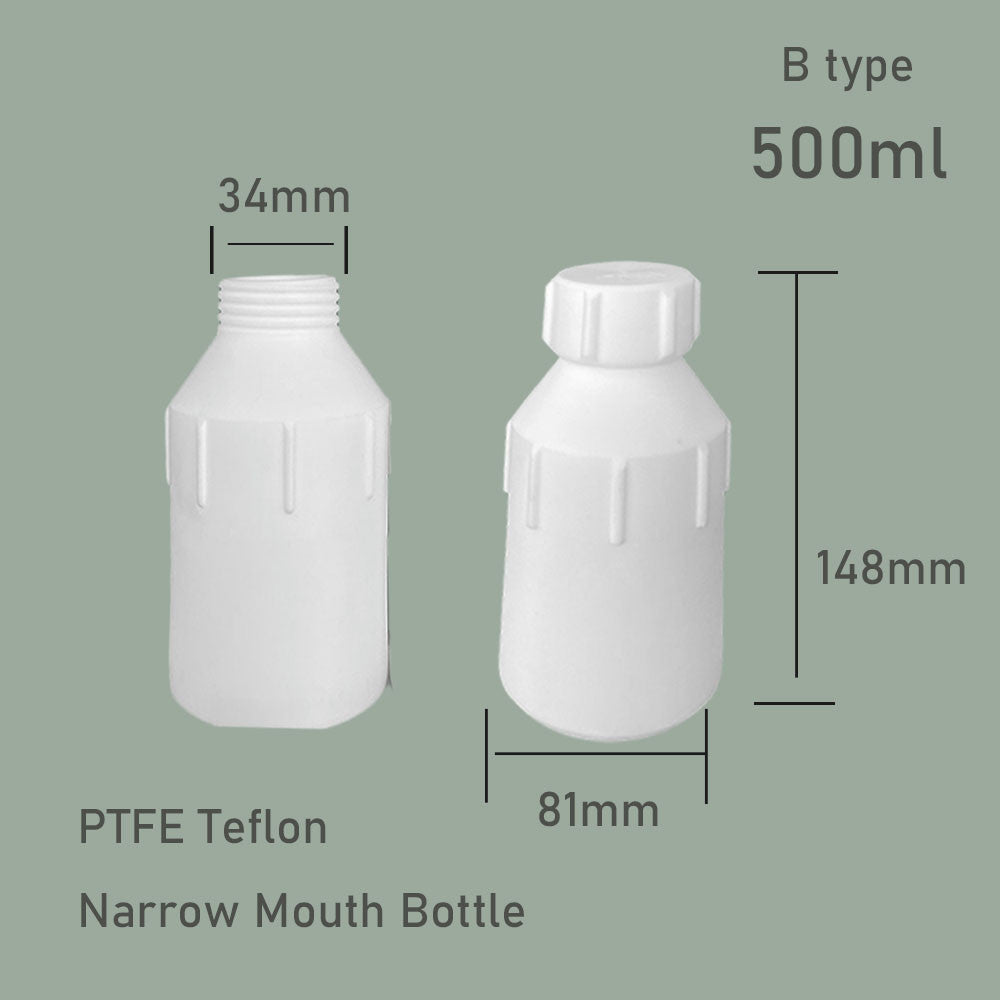 500ml  PTFE (Teflon) Chemical Resistant Bottle - Ultra-Wide Temperature Tolerance